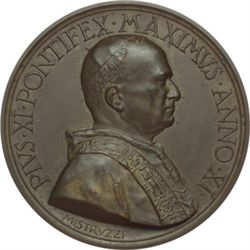 Pio XI (1922-1939), Achille Ratti Medaglia M.M. A.XI. La nuova Pinacoteca Vaticana.