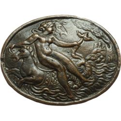 Venere e Amore Placchetta ovale, Italia del nord XVI sec. 28,6X22,7mm.