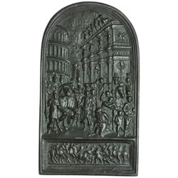 Placchetta, scuola lombarda o romana fine XVI sec. 57.5X100.5 mm.