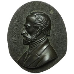 Giuseppe Mazzini (1805-1872) Placchetta secolo XIX. 118X97mm.