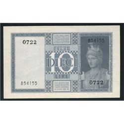 Regno d'Italia. 10 lire \imperiale\", 1944."