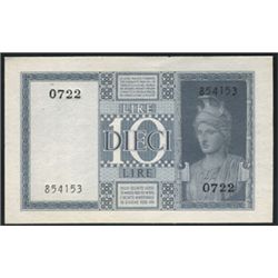 Regno d'Italia. 10 lire \imperiale\", 1944."