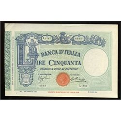 Regno d'Italia 50 lire \con matrice\", 16/10/1935"