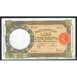 Regno d'Italia 50 lire \lupa capitolina\", 19/8/1941."