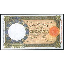 Regno d'Italia 50 lire \lupa capitolina\", 24/1/1942."