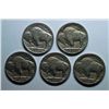 Image 2 : 5 solid horn VF25 1927S Buffalo nickels. VF GS bid = $27 each