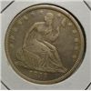Image 1 : 1845O Seated half $  drp  VF/XF