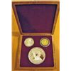 Image 2 : Poland. III Republic. EXTREMELY RARE SET of 3 Coins 1990. Proof with original ETUI!