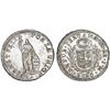 Image 1 : Peru. Republic. AR 2 Reales 1825 JM. Choice AU. RARE, first date issue!