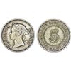 Image 1 : British Colony: Straits Settlements. Queen Victoria. AR 5 Cent 1898. VF+