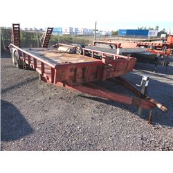 20' TANDEM AXLE EQUIPMENT TRAILER W/RAMPS;