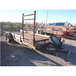 TANDEM AXLE FLATBED TRAILER W/SIDE RAMP;