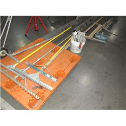 CONCRETE SCREEDS, RAKES, & COME-ALONG;