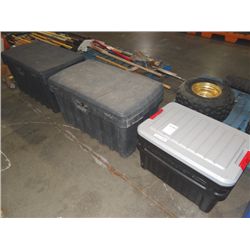 PLASTIC STORAGE BINS ;