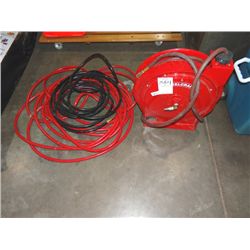REELCRAFT AIR HOSE REEL W/HOSES;