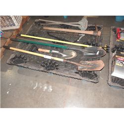 SHOVELS, PICK AXE, REBAR;