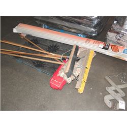 BROOMS, DUST MOPS, FLUORESCENT BULBS;