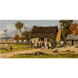 William Aiken Walker - Wash Day at the Cabin