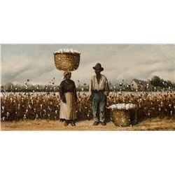 William Aiken Walker - Two Cotton Pickers in a Field
