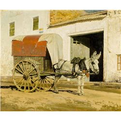 Clark Hulings - Bread Wagon