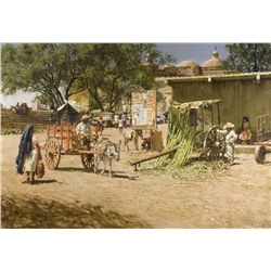 Clark Hulings - Sugar Cane Vendor