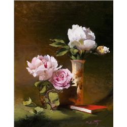 Robert Palevitz - Peonies with a Rose