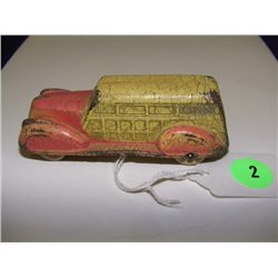 vintage childs Sun Rubber toy school bus, as seen