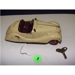 Schuco key wind Examico car with key, body apart from frame (as seen)