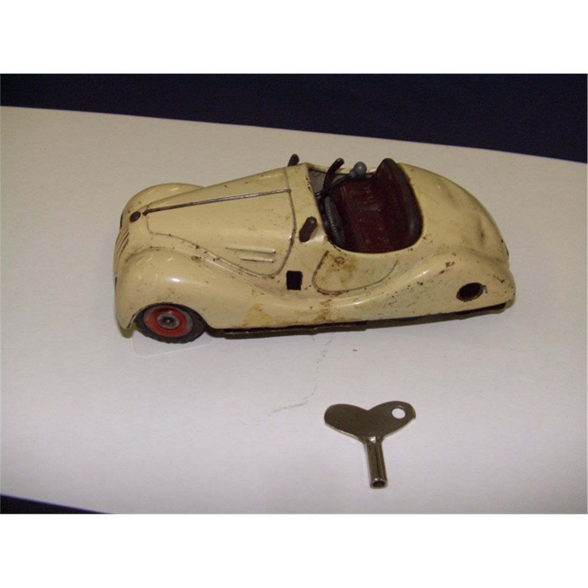 Key Wind Car Schuco key wind Examico car with key, body apart from frame (as seen)