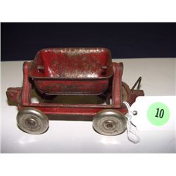 cast iron Arcade? Kenton? coal car with tin tipping bucket