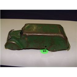 vintage childs tin green metal toy truck