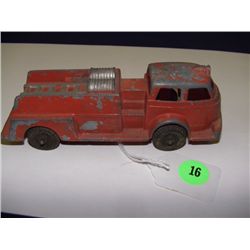 vintage childs metal toy fire truck by Hubley
