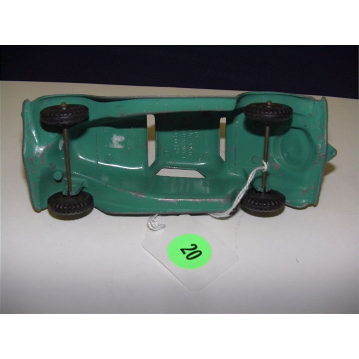 vintage childs metal toy 1950's car by Hubley