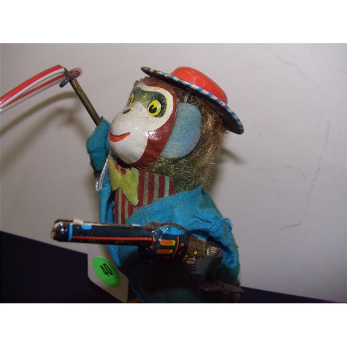Monkey Rodeo Vintage vintage Japanese tin wind up Rodeo monkey with pistol and lasso