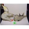 Image 2 : nice Japan celluloid wind up clown holding donkey's tail