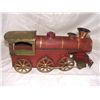 Image 1 : 15" tin train engine with cast iron wheels?