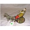 Image 1 : 7" Lehman c 1920 circus clown in pony cart wind up toy