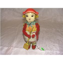 8" Lindstrom "Sweeping Betty" tin wind up toy 1930