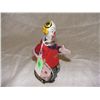 Image 1 : 6" c 1950 wind up tin toy clown on unicycle