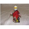 Image 2 : 6" c 1950 wind up tin toy clown on unicycle