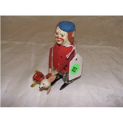 4 1/2" RARE Schuco wind up man with monkey (no key)