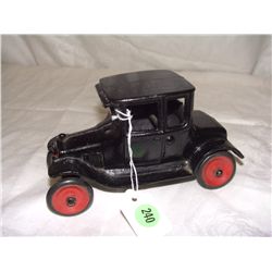 6 1/2 cast iron Arcade car with red wheels