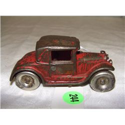 4" red cast iron Arcade car