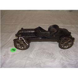 cast iron race car 7" missing a screw