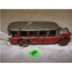 antique cast iron toy bus by Arcade 1930's
