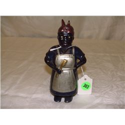 Black Americana cast iron still bank, Mammy 5 1/2