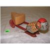 Image 2 : 7" wind up monkey pulling cheese cart