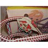 Image 2 : 9 1/2" tall. tin wind up roller coaster in box, with cars