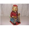 Image 1 : tin battery op working toy, Grandpa smoking on trunk and stands up action, not working