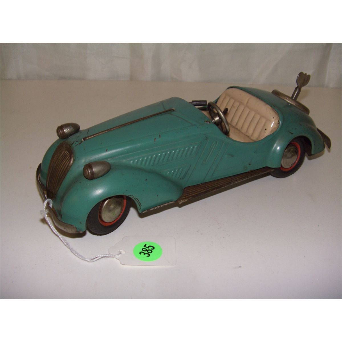 10" German US zoned tin wind up toy car BMW